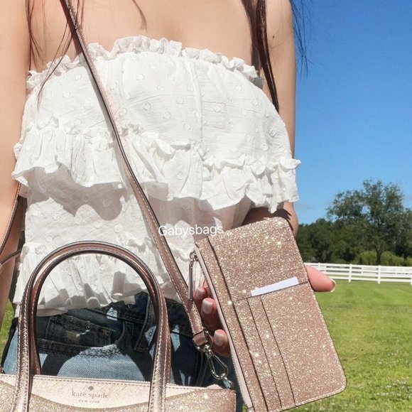 Bundle NWT Kate Spade Satchel Crossbody + Large Card Holder - Picture 8 of 11